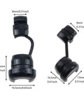Durable Nylon Strain Relief Kit For Cables And Wires 12 Pieces Black Grommet Bushings 6N-4 Round 7.6mm UL94V-2 Rated