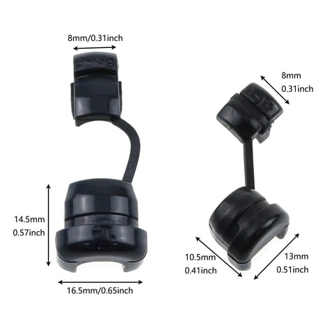 Durable Nylon Strain Relief Kit For Cables And Wires 12 Pieces Black Grommet Bushings 6N-4 Round 7.6mm UL94V-2 Rated