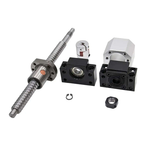 Check Out This Sweet SFU1204 1000mm Ball Screw Kit with C7 Accuracy, 12mm Roller Dia, Single Nut BKBF10 And DSG12H Coupler For Your CNC Build. Ball screw kit with bearing blocks and coupler for CNC machine motion