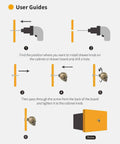 Installation guide for Skull Knob Set Four Pieces Zinc Alloy Heavy Duty Cabinet Pull Handles With Screws Bronze Finish.