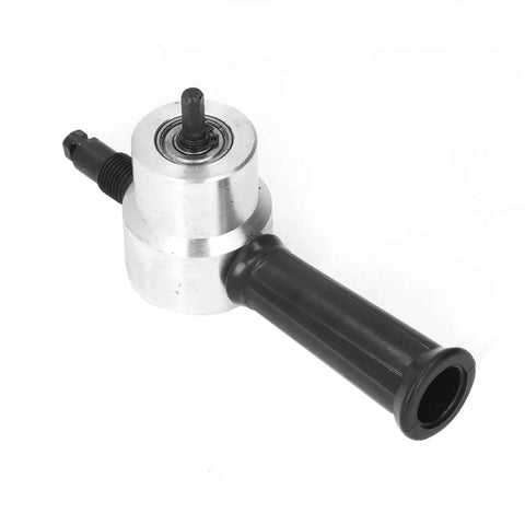 Beast Dual Head Metal Nibbler Drill Attachment For Aluminum And Steel Sheets with black handle, compact electric cutter tool.