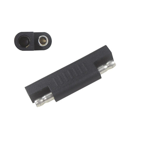 Polarity Reversing Adapter Connector 2 Pin Switching Quick Disconnect For SAE Extension Cables, 2 Pack, close-up view
