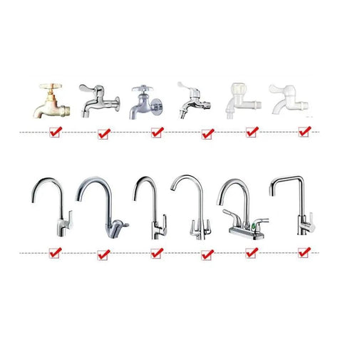 Various faucet types compatible with Portable Sink Spray Hose With Faucet Sprayer Handheld Shower Head for multiple uses.