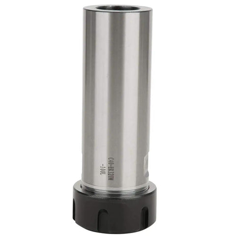 Premium C40ER32M100L Straight Shank Chuck Holder for CNC Milling with 0.01mm Ultra Precision and 40CR Steel Build, shown upright.