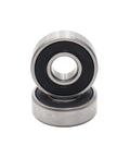 6201RZ bearing pair with black seal, metal outer race, 12mm bore, 32mm outer diameter
