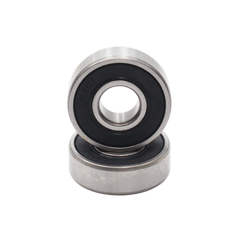 6201RZ bearing pair with black seal, metal outer race, 12mm bore, 32mm outer diameter