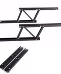 Lift Up Spring Hinge Mechanism For Coffee Tables And Desks Height Adjustable Lift System 38x16.5 Cm black hardware set