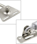 100N Gas Spring Cabinet Lift Support 10 Inch Hinged Door Prop Heavy Duty Stainless Steel Set Of 2, close-up of mounting brackets