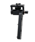 HangTon monitor bracket mount, black metal, side view; 1/4 3/8 M4 screw threads for SmallHD/Vaxis on Tilta Nucleus‑M