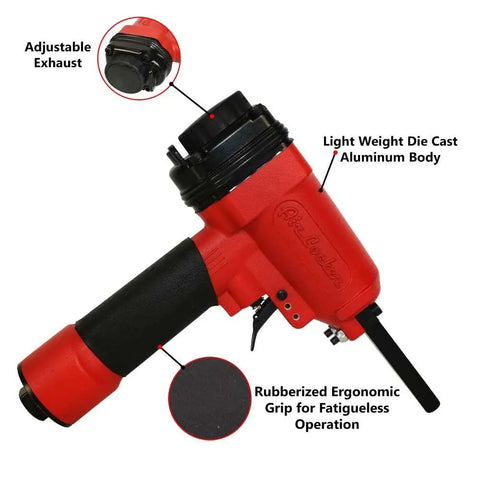 AP900 Heavy Duty Pneumatic Punch Nailer And Nail Remover Tool, 50-110 PSI, aluminum body, adjustable exhaust, ergonomic grip