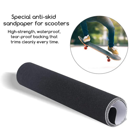 Anti Slip Grip Tape For Skateboards And Scooters, Waterproof Outdoor Tape In 9 By 33 Inches, Thick PVC Non Slip Surface, Roll