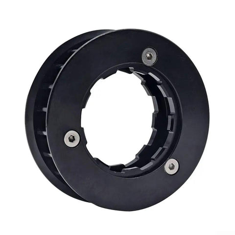 Close-up of Aluminum Alloy Freewheel 22T For HG Hub Body Smooth Power Transfer 8M 12 Belt Compatible in black