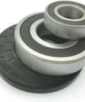 Premium Top Load Washing Machine Bearing And Seal Kit For He3T He4T He5T Units showing three precision bearings stacked.