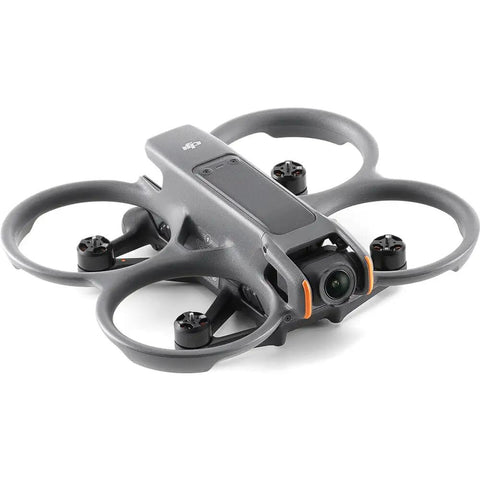 Top view of Avata 2 FPV Drone Fly More Combo With 3 Batteries, 4K Camera, Immersive FPV Experience, compact design, propeller guards.