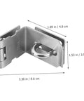 Heavy Duty 4 Inch Stainless Steel Barn Door Latch For Secure Pool Gate And Wooden Fence Install With Rock Solid 90 Degree Hasp Design, showing dimensions.