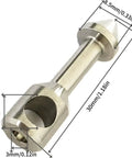 Close-up of 316 stainless steel wishbone insert with dimensions for spearfishing and speargun bands, durable divers accessory.