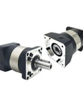 Hardcore High Precision Planetary Gearbox clips onto Nema 23 and Nema 34 motors, showcasing durable metal construction and shaft options.