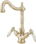 Two Handle Polished Brass Bathroom Faucet With Pop Up Drain And Cover Plate Drip Free Ceramic Cartridge Old School Colonial Look