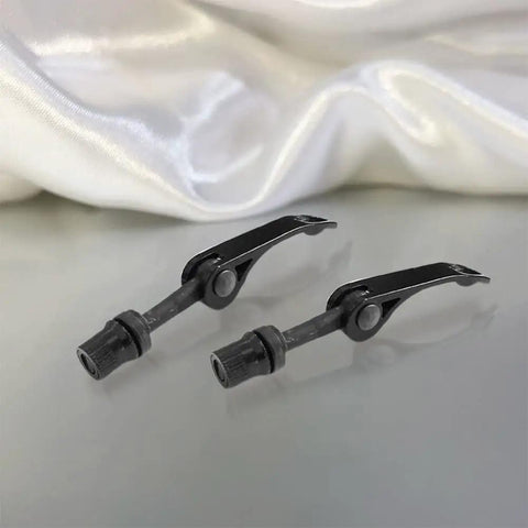 Alloy Bike Seat Post Quick Release Clamp Bolt For Road And Mountain Bikes with Smooth Cam Lever on a white surface