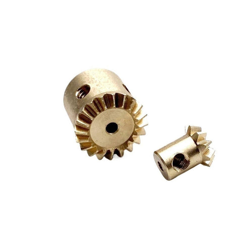 0.4 Module Bevel Gear Set 0.4M 10T 20T 90 Degree Miter Gear For 1 To 2 Transmission In Micro DIY Model Car Build And Boost Includes 2mm Bore Pinions