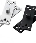Concealed 360 Degree Pivot Door Hinge Set Built Tough In Stainless Steel, Heavy Duty Commercial Grade Door Hardware With Silent Rotation For Doors Up To 220 Lbs, Double Bearing System For Smooth Quiet Open And Close, silver and black