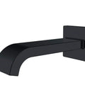 Lura Tub Spout Matte Black 5.29 Inch Wall Mounted With One Half Inch NPT Female Inlet Solid Metal Construction Built To Last Durable Bath Fixture With Limited Lifetime
