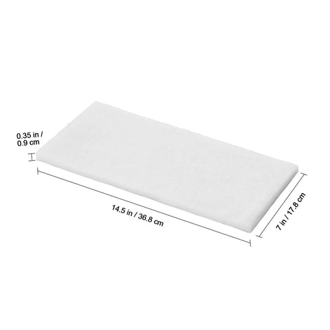 Heavy Duty Solder Fume Extractor Filter Replacement With Dense Prefilter Cotton Sponge, white cotton sponge, 14.5 x 7 inches.