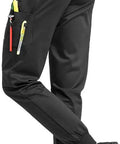 Back view of Slip Into These Black Chef Jogger Pants Five Pocket Stretch Kitchen Uniform Drawstring Elastic Waist Cotton Blend.