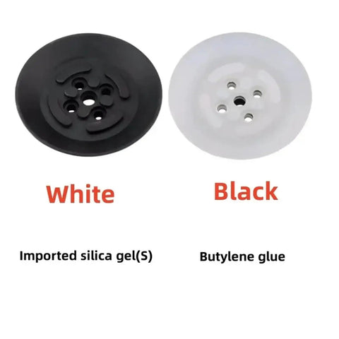 Powerful Pfg30n Silicone Vacuum Suction Cups in black and white, showing imported silica gel and butylene glue materials.