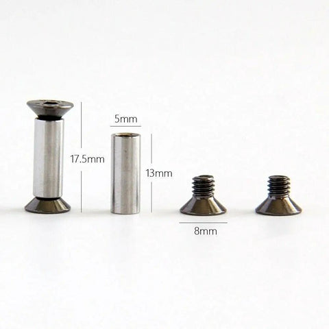 10 Piece Knife Handle Bolt Rivet Screw Fastener Nut Kit For DIY Projects, M4 Screws, 416 Steel Hardened To HRC 39 To 44
