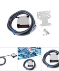Photoelectric Sensor For Diffuse Reflection 50 To 300mm Adjustable Range IP65 ABS Rugged Housing shown with mounting hardware