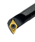Right Hand 95 Degree Internal Turning Boring Bar Set With Three Holders And 10 DCMT21.51 Inserts, close-up of tip