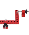 90 Degree Positioning Square Right Angle Fixture For Woodworking, Dope Aluminum Alloy Clamp with metric and imperial scale, 140mm