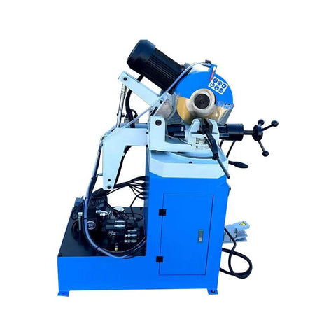 Tough As Nails Hydraulic Cold Cut Saw Rocking Four Horsepower And Two Speed Semi Automatic Drive for precision metal cutting.