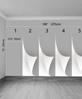Illustration of Huge 108 By 75 Inch Cascading Waterfalls In Forest Wall Mural For Bedroom Living Room And Kids Room Non Self Adhesive 5 Piece Set