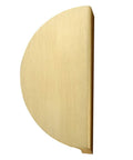 4-Piece 3.9 Inch Half Moon Drawer Pull Handles In Brushed Gold Semicircle Design, side view, aluminum construction.