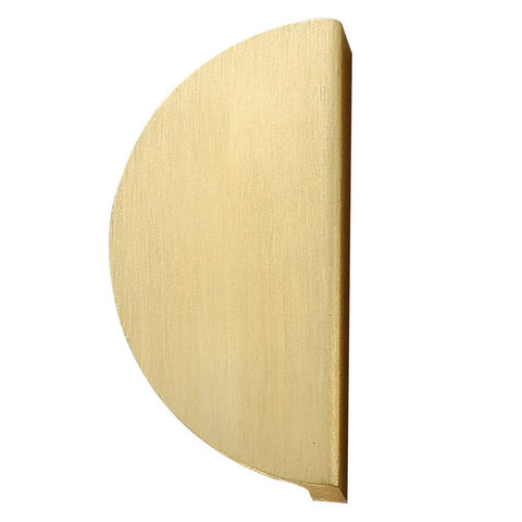 4-Piece 3.9 Inch Half Moon Drawer Pull Handles In Brushed Gold Semicircle Design, side view, aluminum construction.