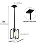 One Light Foyer Chandelier Black Farmhouse Style Hanging Ceiling Light For Entryway And Dining Room With Glass Shade Adjustable