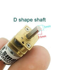 Close-up of Two Pack N20 Micro Gearbox Motor 12V D Shaft Mini Motor Reducer 12mm Gearbox 15 RPM to 4000 RPM High Torque for Robotics