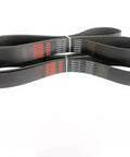 Straight Up Heavy Duty Epdm Multi Rib Serpentine Drive Belt For Industrial Machinery Runs Smooth Built Tough High Torque Generator Replacement 4Pk800 Series. Close-up view of serpentine belts with EPDM material.