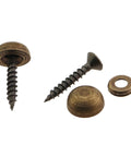 Built Tough Pure Brass Decorative Screws With Smooth Thumbtack Heads For Wall Art And Glass Mounting, 13mm fasteners.