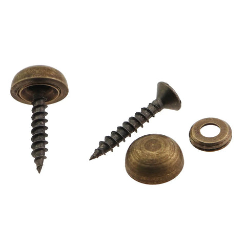 Built Tough Pure Brass Decorative Screws With Smooth Thumbtack Heads For Wall Art And Glass Mounting, 13mm fasteners.
