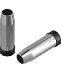 5 Pack Gas Nozzle Replacement Parts For MIG Welding Torch High Temp Resistant Conical Nozzle Silver Metal Tip shown