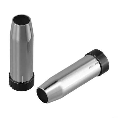 5 Pack Gas Nozzle Replacement Parts For MIG Welding Torch High Temp Resistant Conical Nozzle Silver Metal Tip shown