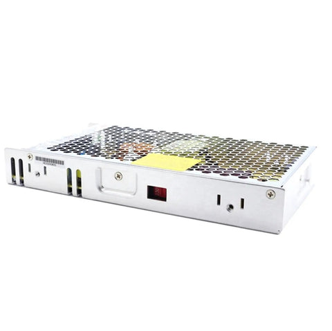 Heavy Duty 24V 200W 8 8A Fanless Switching Power Supply Dead Silent Convection Cooling AC DC Enclosed Adapter side view with vents.