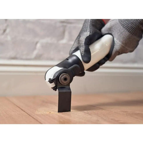 Eco Friendly Cordless Oscillating Multi Tool With 12V Max Muscle And Rapid Blade Swap Mechanism for cutting wood flooring.