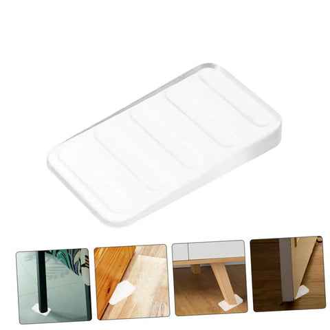 Big Time Game Change 32 Piece Clear Plastic Leveling Shims For Furniture Stabilizers and Wobble Free Leg Adjusters, close-up view