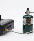 Dual Fuel Portable Camping Stove 3000W with butane and propane connection and adapter pipe for outdoor cooking