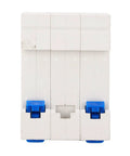 Front view of a Three Pole Miniature Circuit Breaker 400V 80A Din Rail Mount for Home Office Protection Safe Electrical Isolation Plug and Play Easy Install HL30-125 Today.