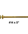Heavy Duty Exterior Coated Lag Screw 14 By 5 Inch Torx And Star Drive Wood Screw With Modified Truss Washer Head